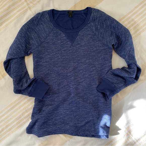 J. Crew NWOT Black Label French Terry Sweatshirt Raglan Sleeve Split Hem SZ SM - Picture 15 of 16